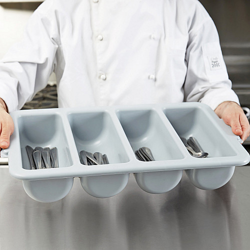 Лоток для столовых приборов One Chef 52х29х10 см Серый