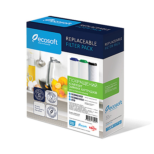 Покращений набір картриджів Ecosoft для потрійного фільтра