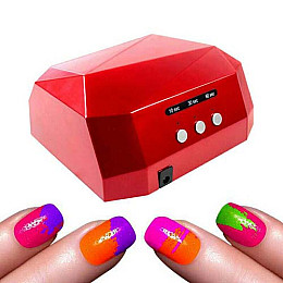 Лампа SalonHome T-152045 Diamond 36W для манікюру та педикюру Red