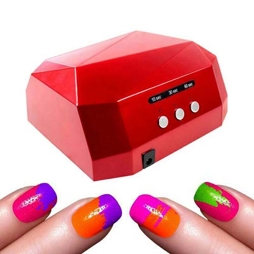 Лампа SalonHome T-152045 Diamond 36W для манікюру та педикюру Red