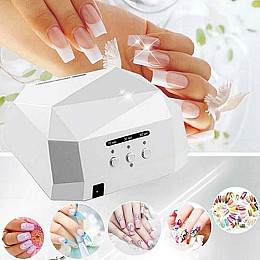 Лампа SalonHome T-152045-1 Diamond 36W для манікюру та педикюру White
