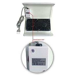 Витяжка манікюрна SalonHome T-SO30685 48W з двома вентиляторами