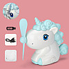 Мини-вентилятор для охлаждения воздуха FunnyFan Mini Unicorn Единорог портативный с питанием от USB Голубой