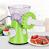 Ручная мясорубка механическая мультифункциональная 4в1 Meat Grinder UKC MG706 с насадкой для сосисок Зеленая