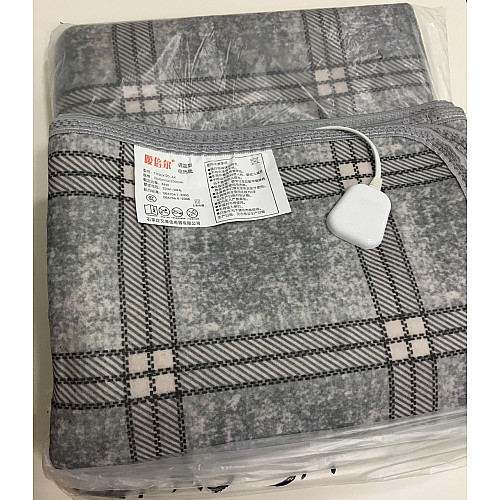 Електропростирадло з сумкою електрична ковдра Electric Blanket Клітинна 150 * 120 Сіра