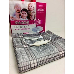 Електропростирадло з сумкою електрична ковдра Electric Blanket Клітинна 150 * 120 Сіра