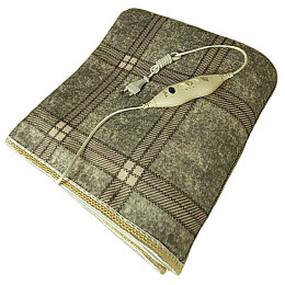 Електропростирадло BTB Electric Blanket 7422 150х160 см сірий клітчастий