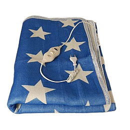 Простынь електрична Electric Blanket 7418 150х160 см Білі зірки