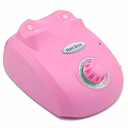 Фрезер-машинка для манікюру та педикюру з педаллю Beauty nail 9-1 DM-208 корекції штучних нігтів 6 насадок 25 т об/хв Рожева