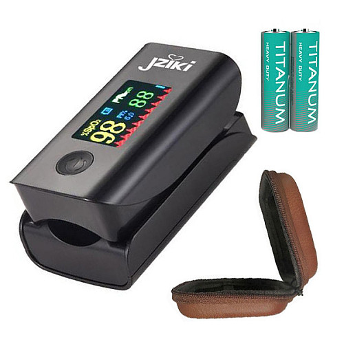 Пульсоксиметр JZIKI JZK-305 Black + Кейс ProZone Universal-EVA-CASE (85х85х40) Premium Коричневый