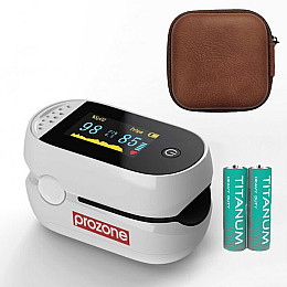 Пульсоксиметр високоточний ProZone oClassic White + Кейс ProZone Universal-EVA-CASE (85х85х40) Коричневий