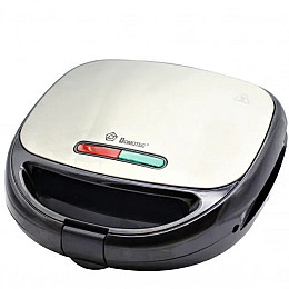 Сендвичниця мультипекар 6-в-1 Domotec MS-7706 Чорний + Сріблястий