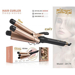 Плойка для завивки волосся, щипці для укладання волосся потрійні 25мм DSP 20174