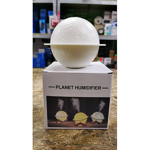 Нічник Humidifier 4479 Сатурн зволожувач повітря з підсвічуванням 2.5W 200 мл 5V Білий