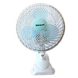 Вентилятор WIMPEX WX-707 Clip D6 Бело-голубой (1220)
