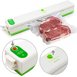 Вакууматор для продуктов Stenson TL00160 34х5,5х4,5 см белый с зеленым