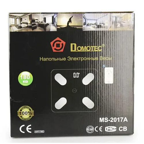 Весы напольные электронные Domotec 2017A 180 кг Вlack