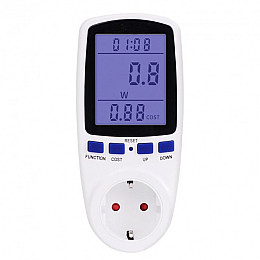 Ваттметр енергометр з підсвічуванням Sinotimer CAT II PP-3454 3680W/16А Білий