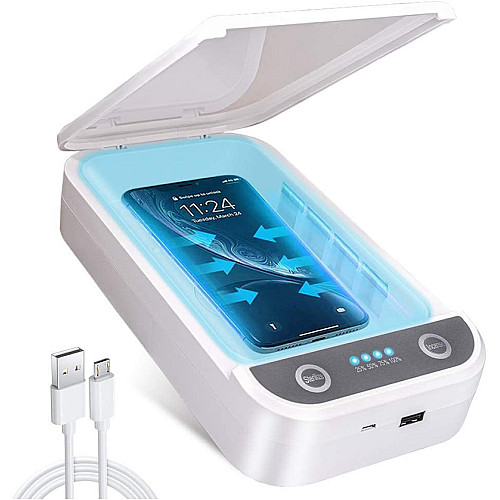 Уф стерилізатор портативний для телефона з функцією ароматерапії UV Portable Phone Sanitizer Білий