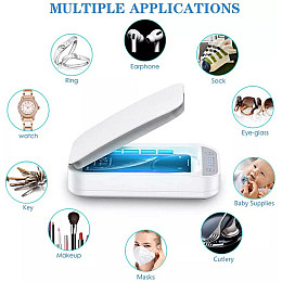 Уф стерилізатор портативний для телефона з функцією ароматерапії UV Portable Phone Sanitizer Білий