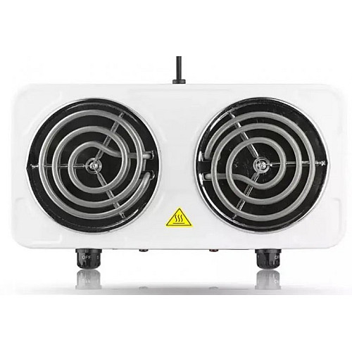 Електроплита настільна спіральна RAF 2 конфорки 8020B (2000W)