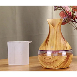 Увлажнитель воздуха аромалампа 2Life с LED подсветкой и пультом 300 мл светлое дерево (n-9687)