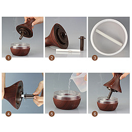 Увлажнитель воздуха аромалампа 2Life с LED подсветкой и пультом 300 мл темное дерево (n-9937)