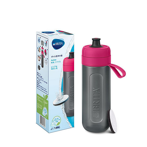Фільтр-пляшка Brita Active 600 мл рожева