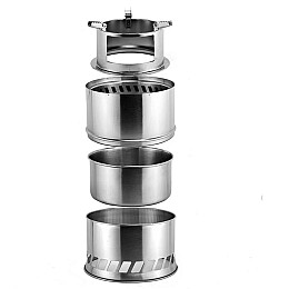 Турбо печь щепочница ANNEK ультралегкая портативная походная твердотопливная разборная для кемпинга