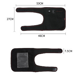 Бандаж на коленный сустав с подогревом через USB Lesko YX206 One Size Черный (10016-50206)