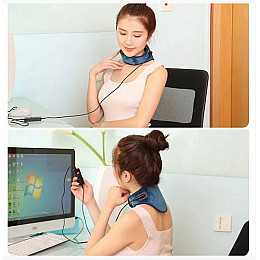 Грілка для шиї usb Anyuekang AYK-013 Blue електрична зігріваюча з пультом регуляції