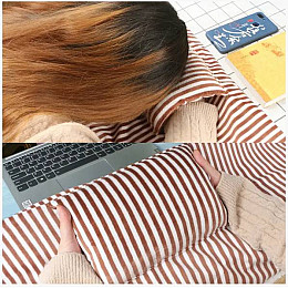 Плед шаль одеяло Lesko з підігрівом від USB від повербанку 105*65 см Коричневий