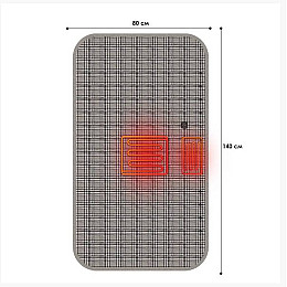 Электрическая шаль плед с подогревом Lesko 140*80 см Gray