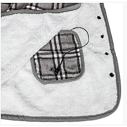 Электрическая шаль плед с подогревом Lesko 140*80 см Gray