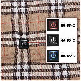 Электрическая шаль плед Lesko 140*80 см Brown