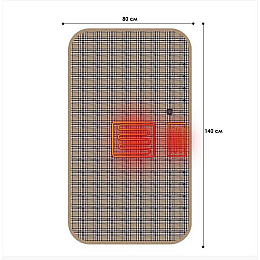 Электрическая шаль плед Lesko 140*80 см Brown
