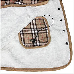 Электрическая шаль плед Lesko 140*80 см Brown