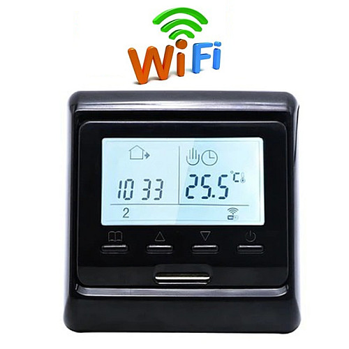 Wifi термостат для газового и электрического котла с LCD дисплеем Minco Heat MK60L Черный (100862)