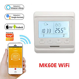 Wifi термостат для газового та електричного котла з LCD дисплеєм Minco Heat MK60L Білий (100863)