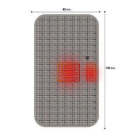 Электрическая шаль плед с подогревом Lesko 140х80 см Серый (10433-54902)