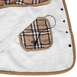 Электрическая шаль плед с подогревом Lesko 140х80 см Коричневый (10433-54901)