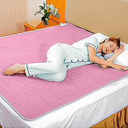 Електропростирадло плед ковдра Lesko STT 180*150 см Pink з підігрівом від мережі 220 вольт