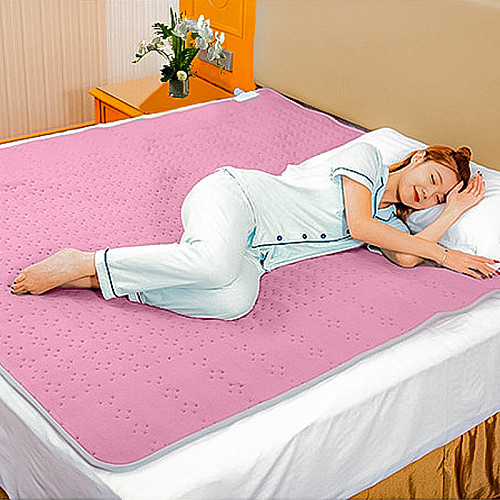 Электропростынь плед одеяло Lesko STT 180*150 см Pink с подогревом от сети 220 вольт