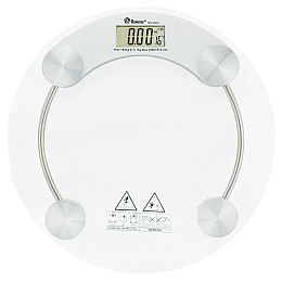 Весы напольные стеклянные (круглые) Domotec MS-2003A на 180 кг с термометром (3_01284)