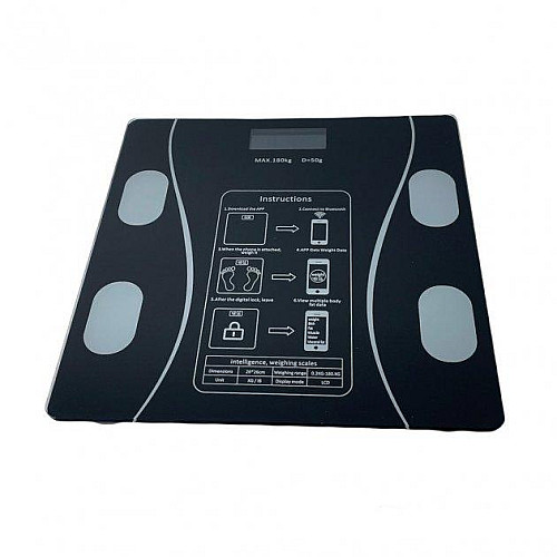 Весы напольные умные RIAS A-8003 Bluetooth до 180 кг Black (3_01548)