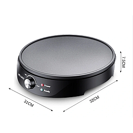 Блинница электрическая Helmut HM-517 30см 1000W Black (3_01742)