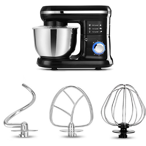 Кухонный комбайн Haeger HG-6668 с металлической чашей 5L 1200W Black (3_01493)