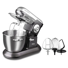 Миксер-тестомес планетарный DSP KM-3025 с металлической чашей 6.5L 1200W Silver (3_01365)
