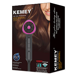 Фен для волос Kemei KM-9945м 1800W дорожный компактный