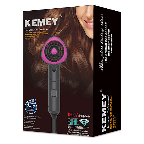 Фен для волос Kemei KM-9945м 1800W дорожный компактный